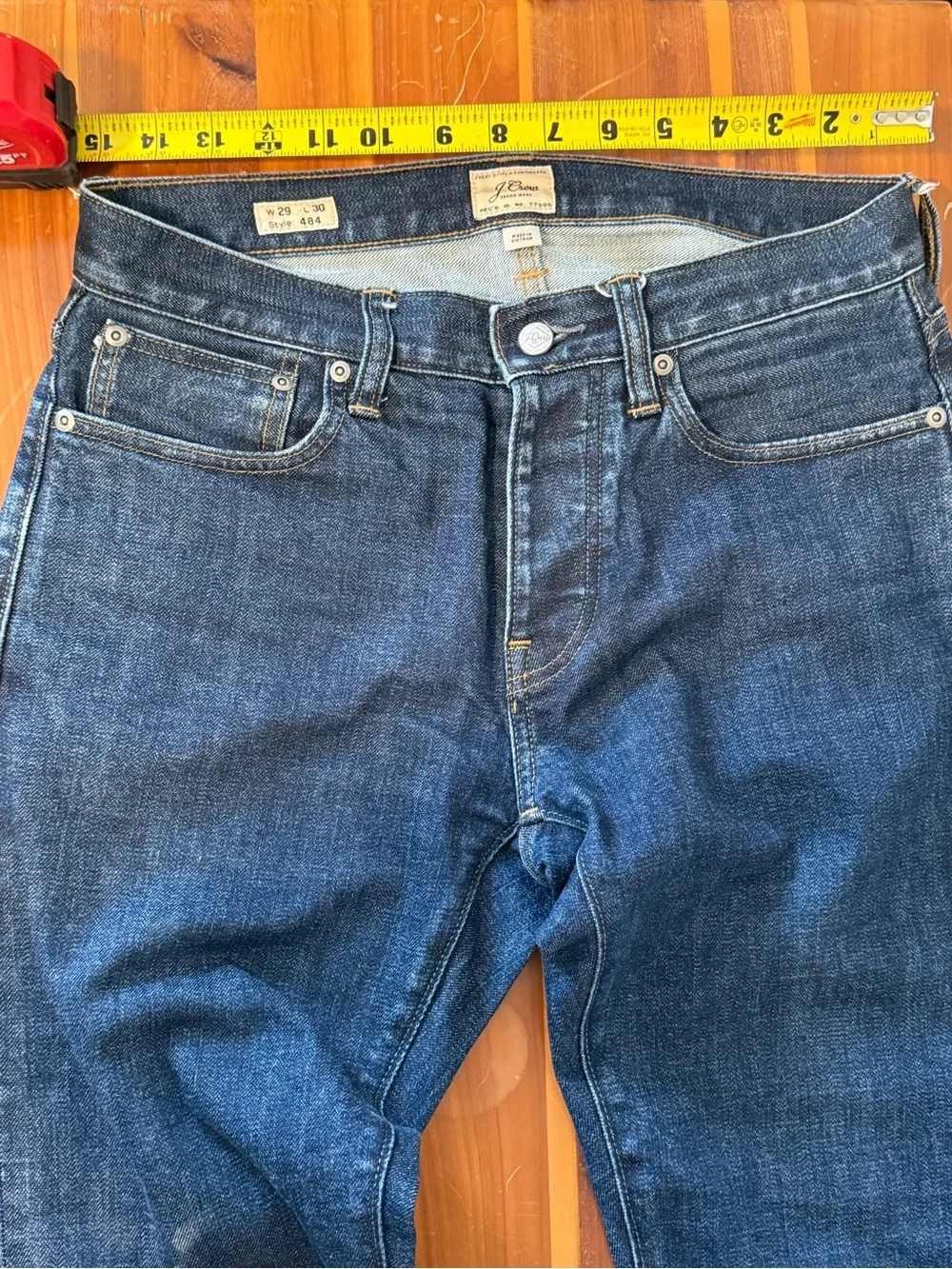 2 pair- J. Crew Selvedge Slim Jeans 1 dark and 1 medium wash